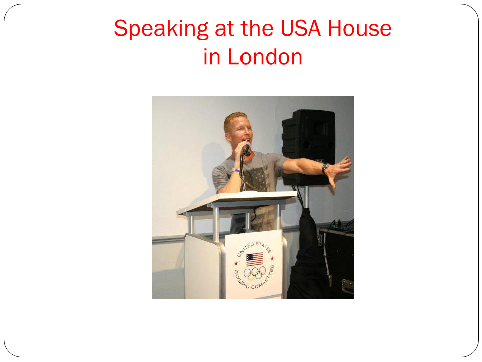 Dr. Ben Lerner speaking at USA House in London